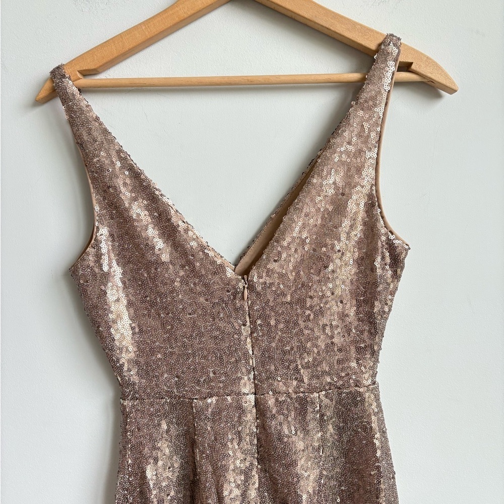 Lulus Exclusive Champagne Showers Matte Sequin Bodycon Mini Dress XS NWT - Picture 7 of 7